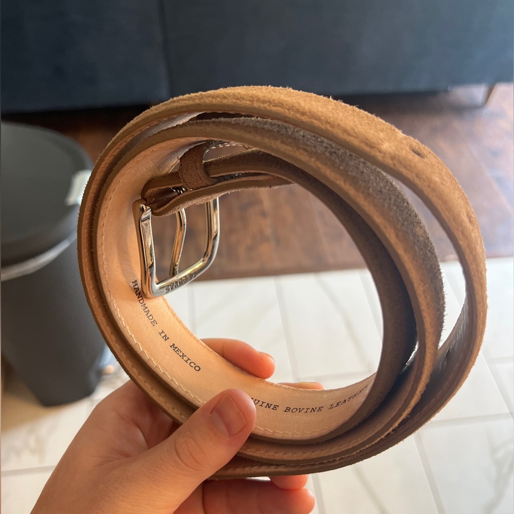 Size 36 - Tecovas Suede Belt (Granite) - LIKE NEW!